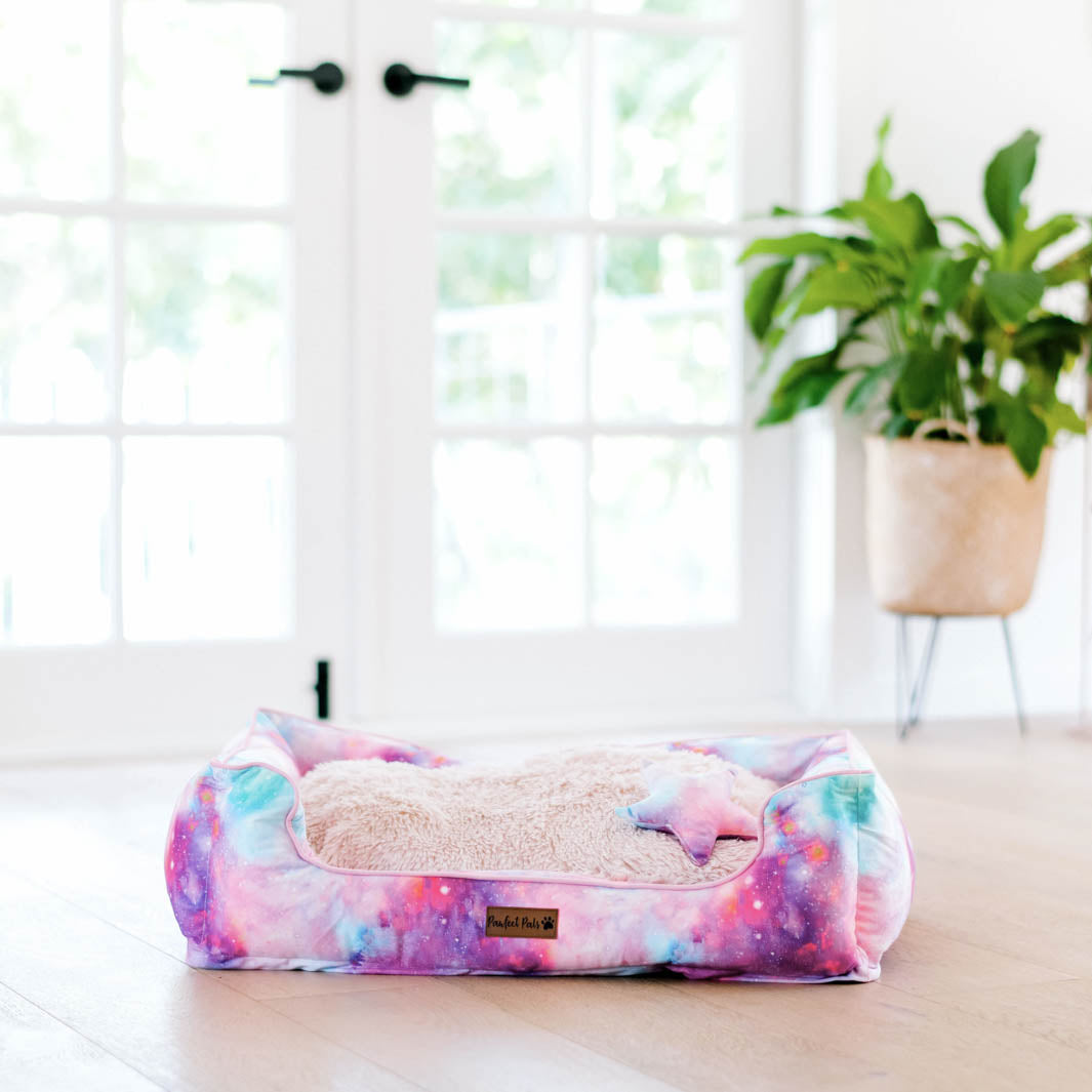 Dreamy Days snuggle bud dog bed in small.