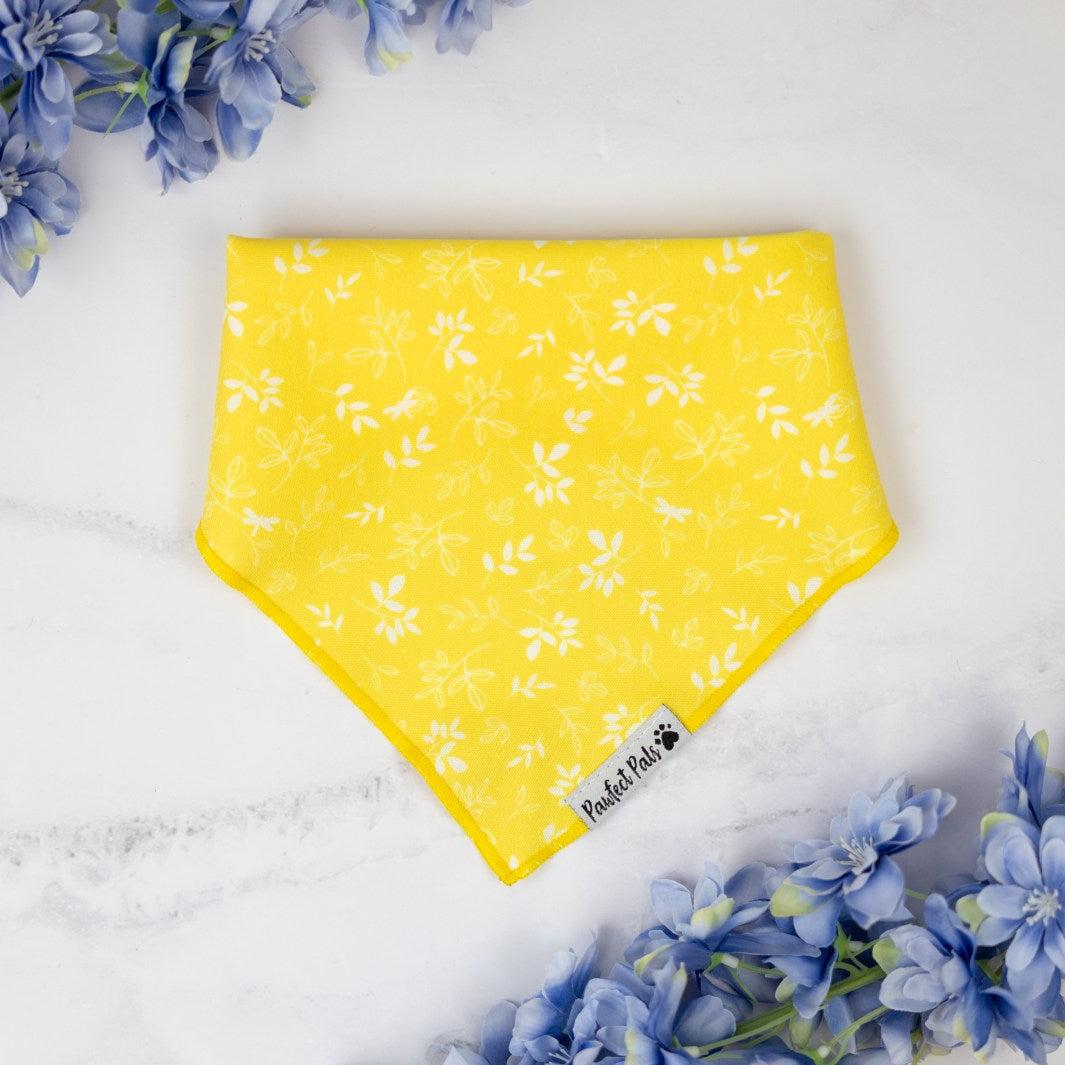 Little Blossom - Yellow Flowers cotton bandana.