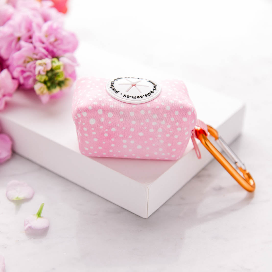 Think Pretty Thoughts - Pink Dots deja poo waste bag holder.