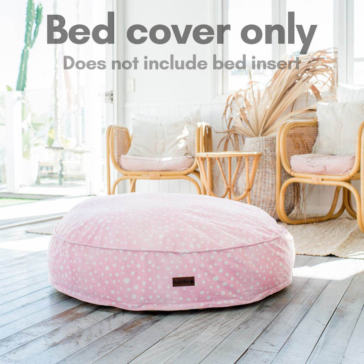 Pink Dots - Cuddle Bud dog bed cover.