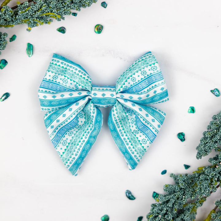 Aquamarine Dreams sailor bow tie.