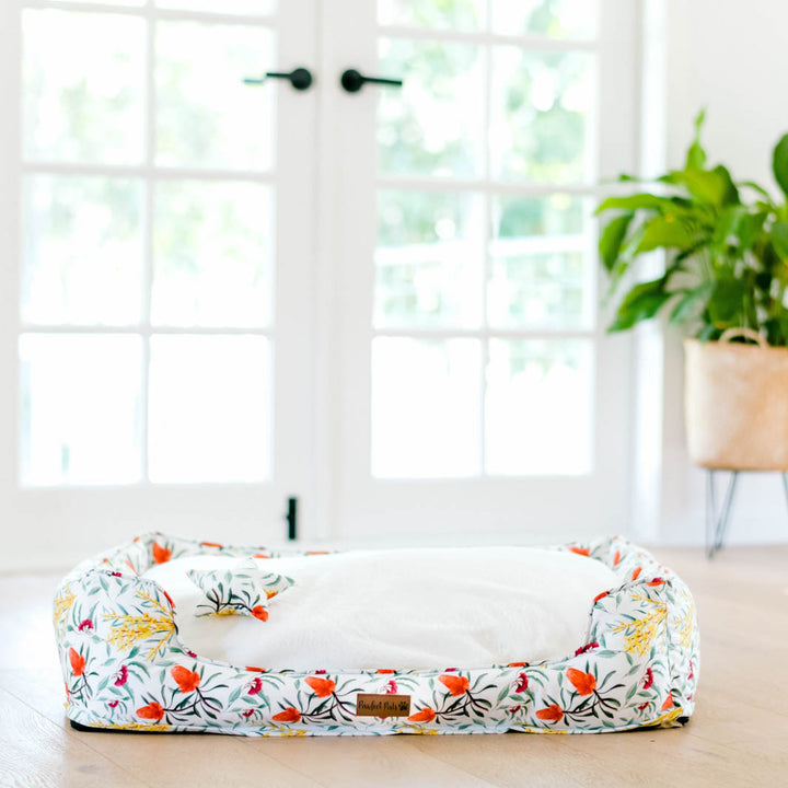 Australian Beauties - Flora snuggle bud dog bed in XL.