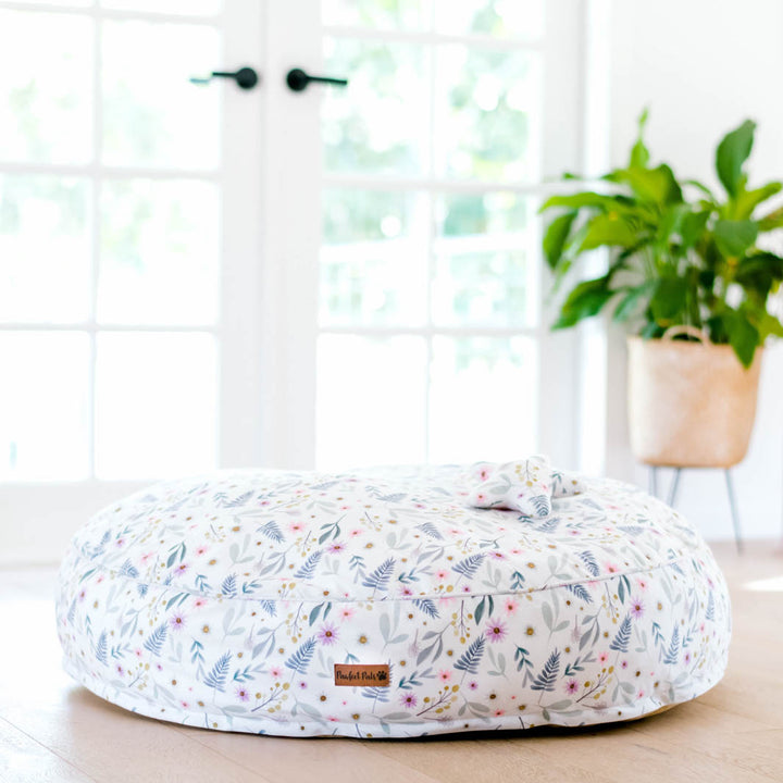 Daisy Baby - Wildflowers cuddle bud dog bed in large.