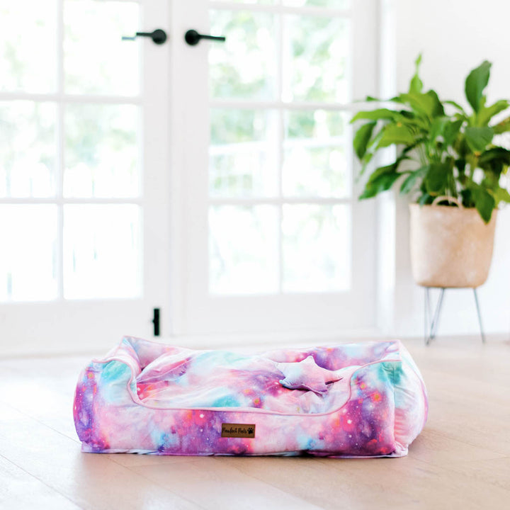 Dreamy Days snuggle bud dog bed in medium.