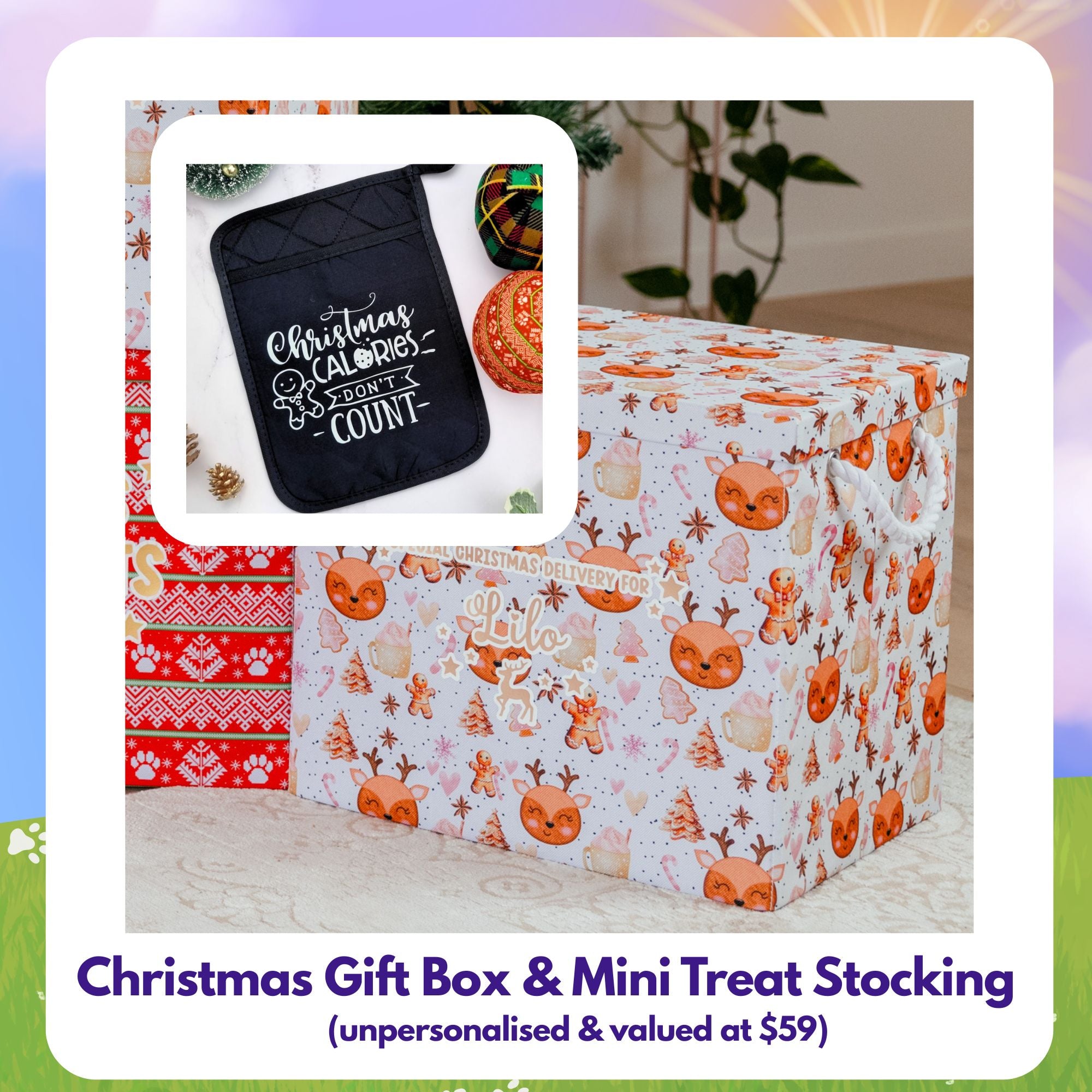 Snow Cute Gift Box (Blank) & Mini Treat Pouch