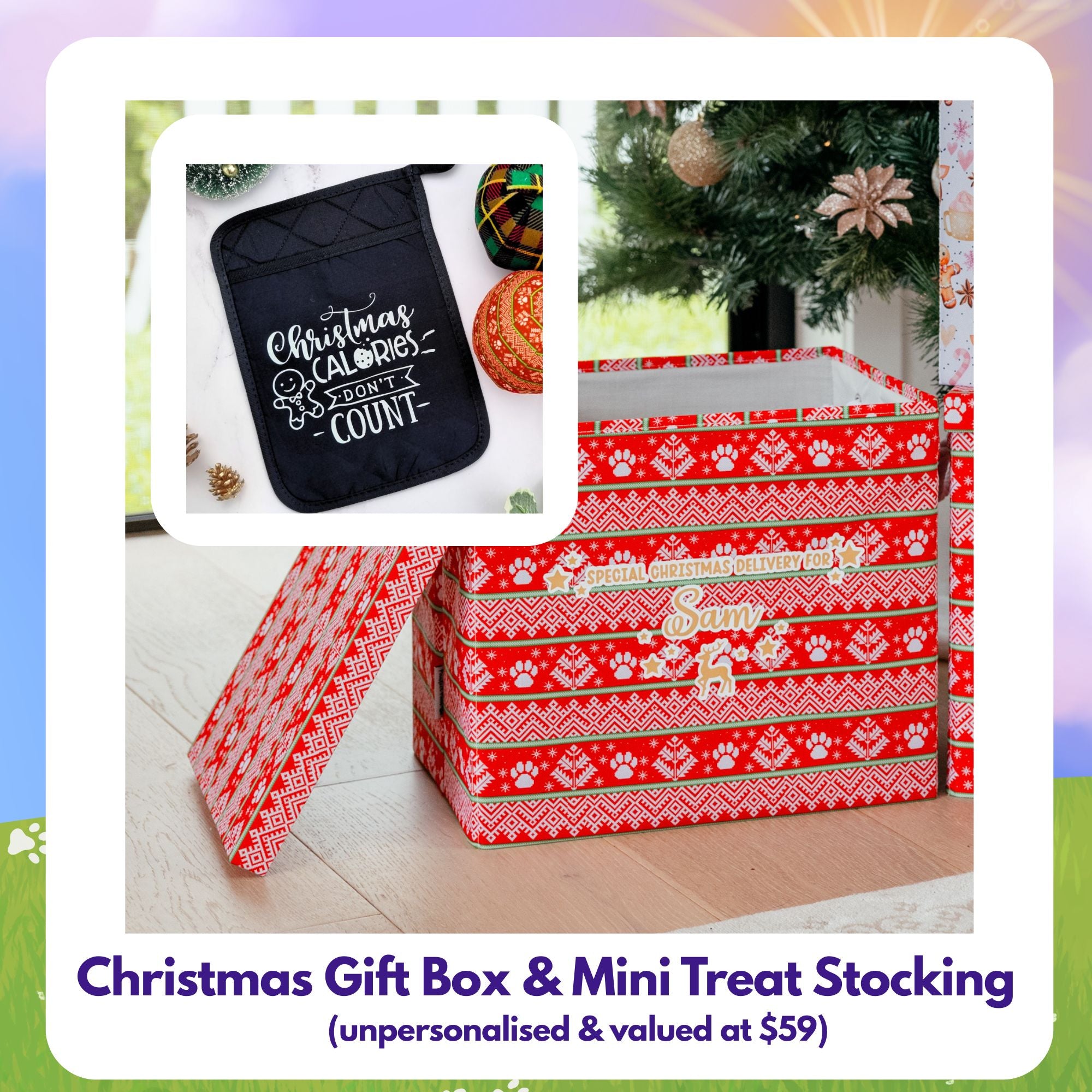Sleigh-In It Gift Box (Blank) & Mini Treat Pouch