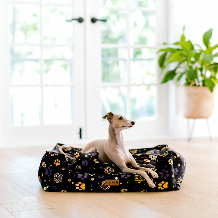 I Love You BEARy Much snuggle bud dog bed in medium.