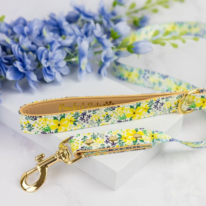 Vegan leather dog lead in the Little Blossom Walkies Pack.