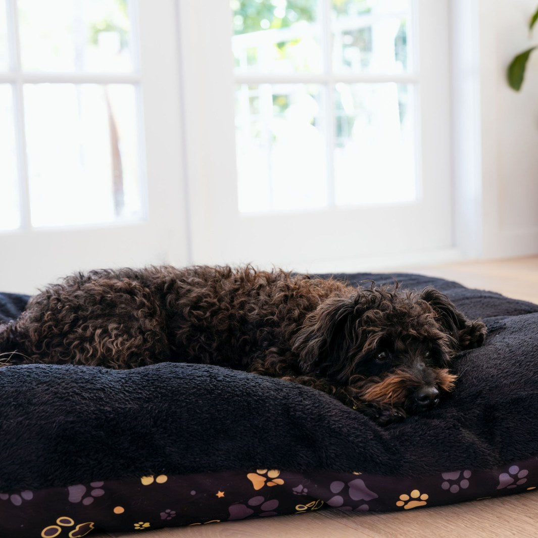 Underside of the I Love You BEARy Much Cosy Cloud dog bed.