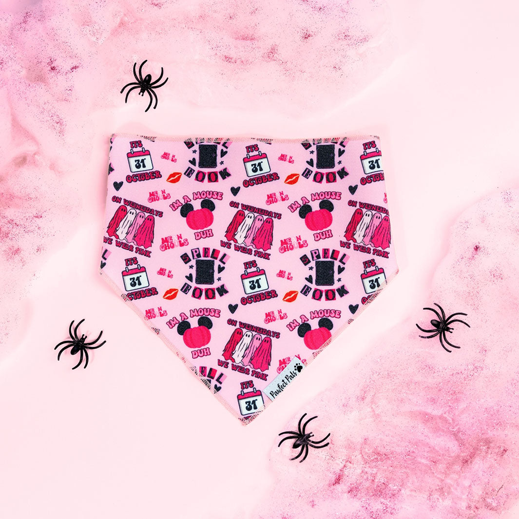 Meah Ghouls Halloween-themed cotton dog bandana.