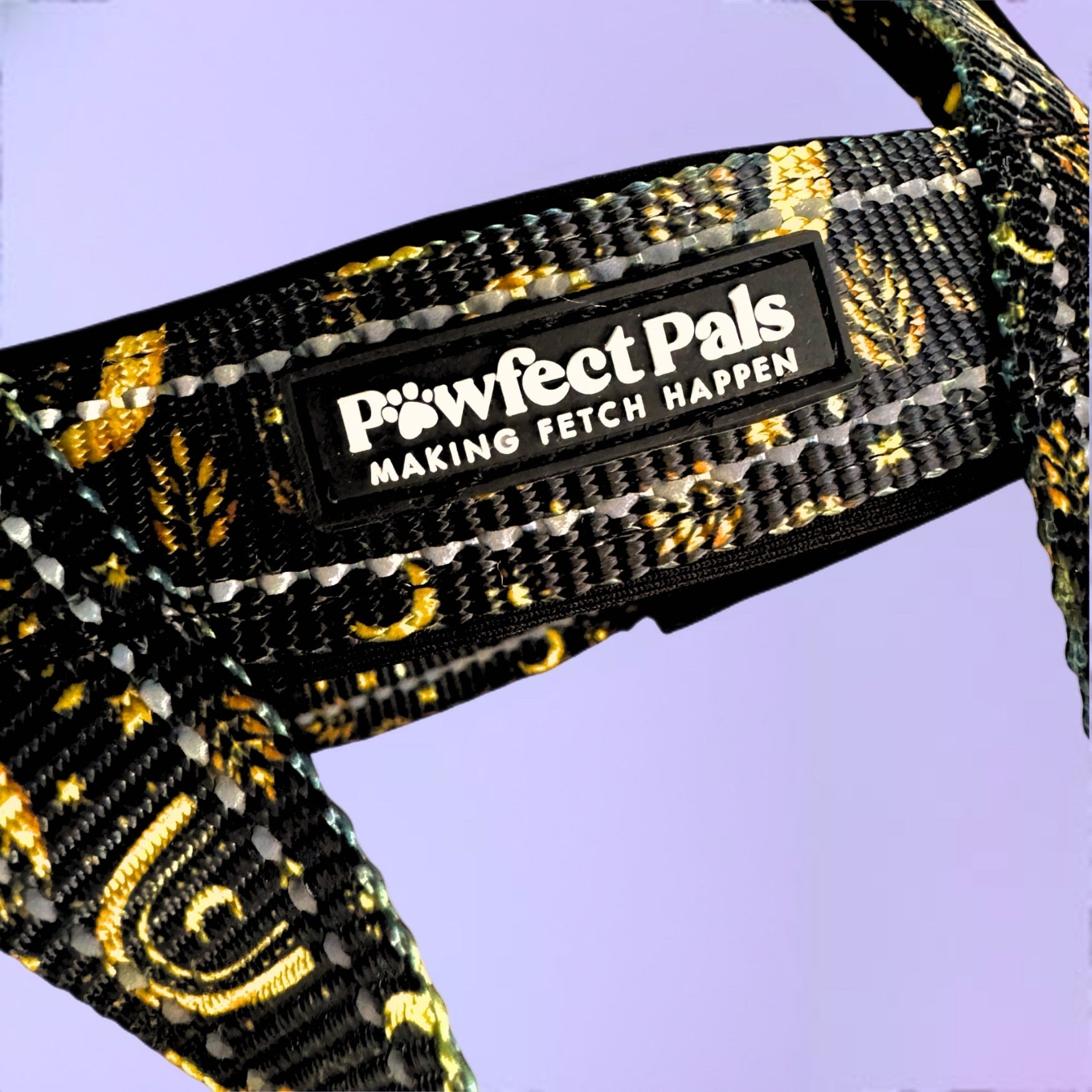 Pawfect Pals Midnight Sky personalised strap dog harness with custom name option in starry navy design