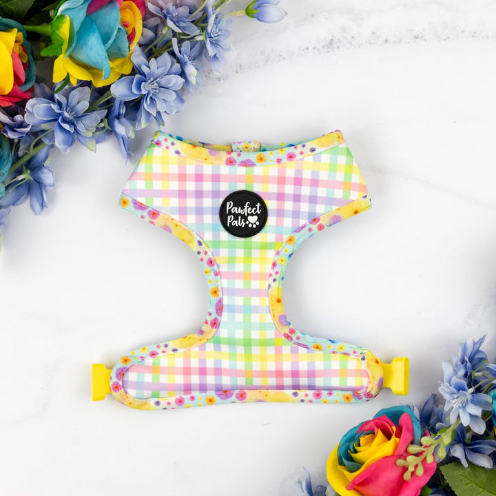 Gingham design on the Once and Flor-all reversible harness.