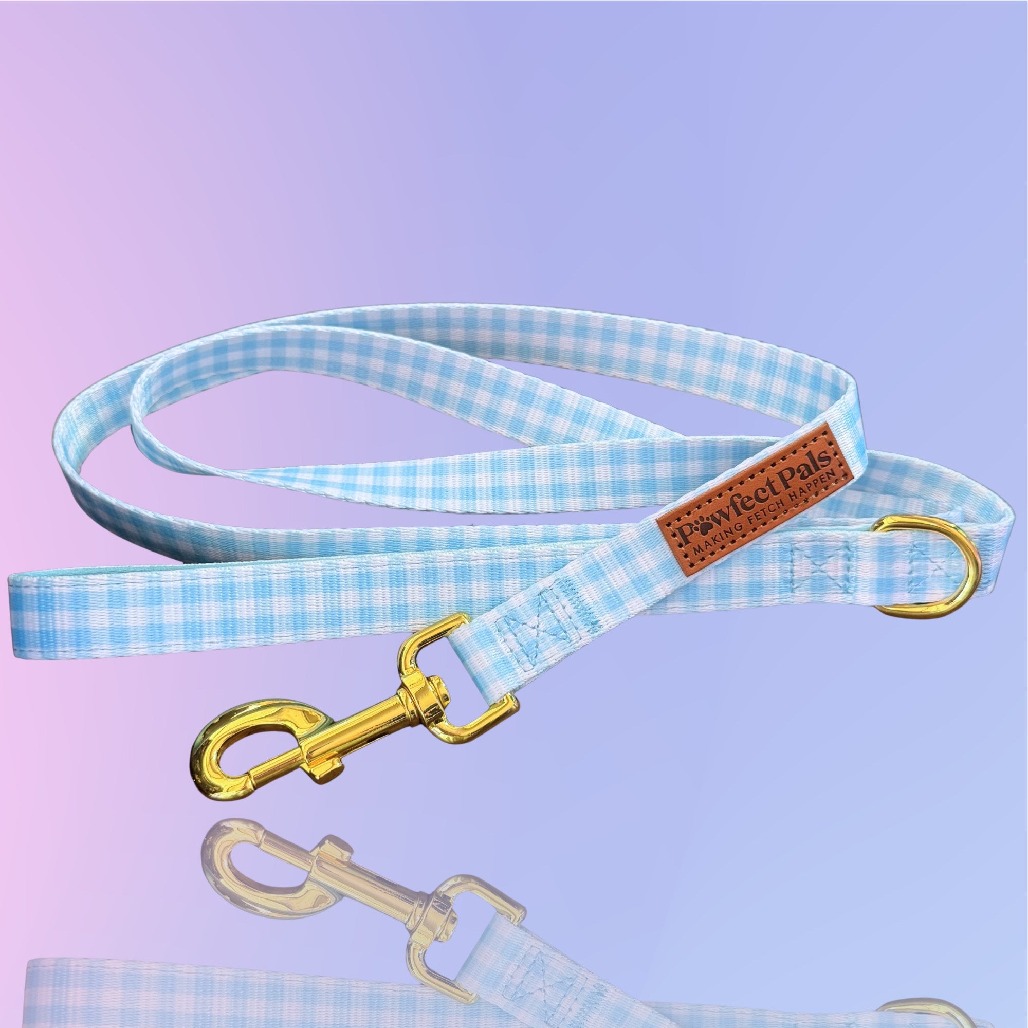 Blue Gingham - Personalised Adjustable Harness Trio