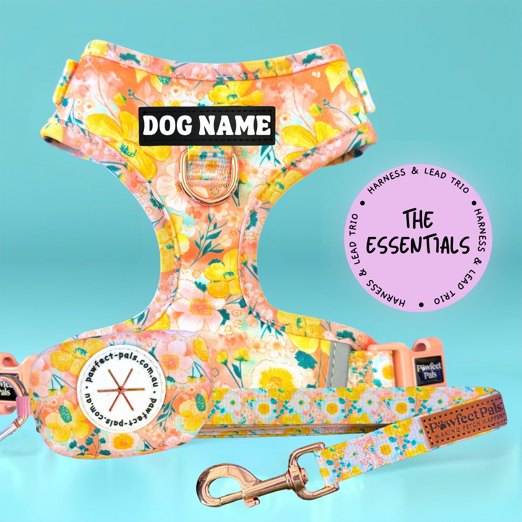Summer Field - Personalised Adjustable Harness Trio