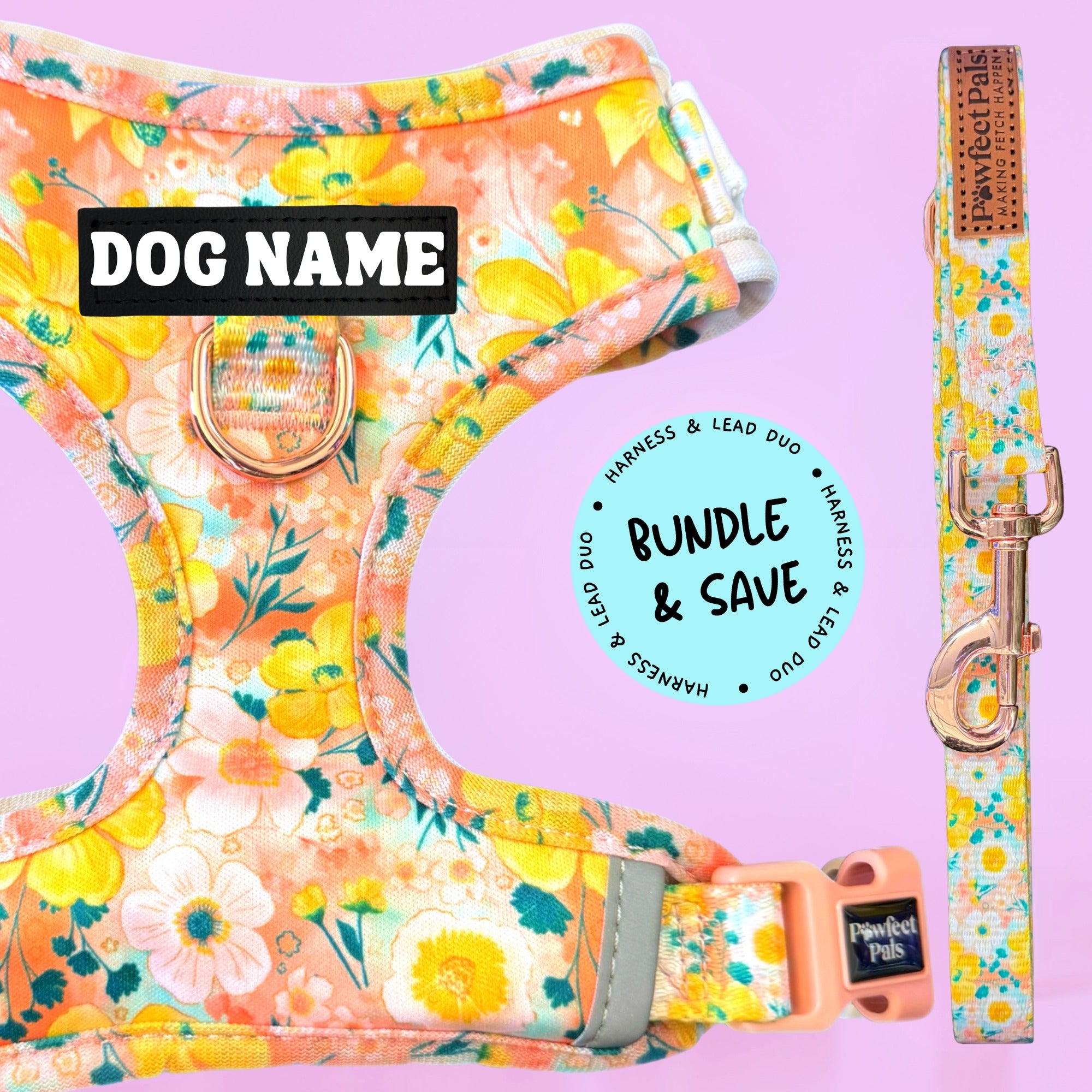 Summer Field - Personalised Adjustable Harness Duo