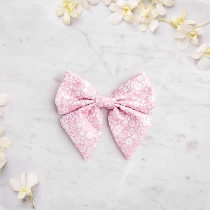 Dog sailor bow tie in the Precious Petal Walkies Pack.