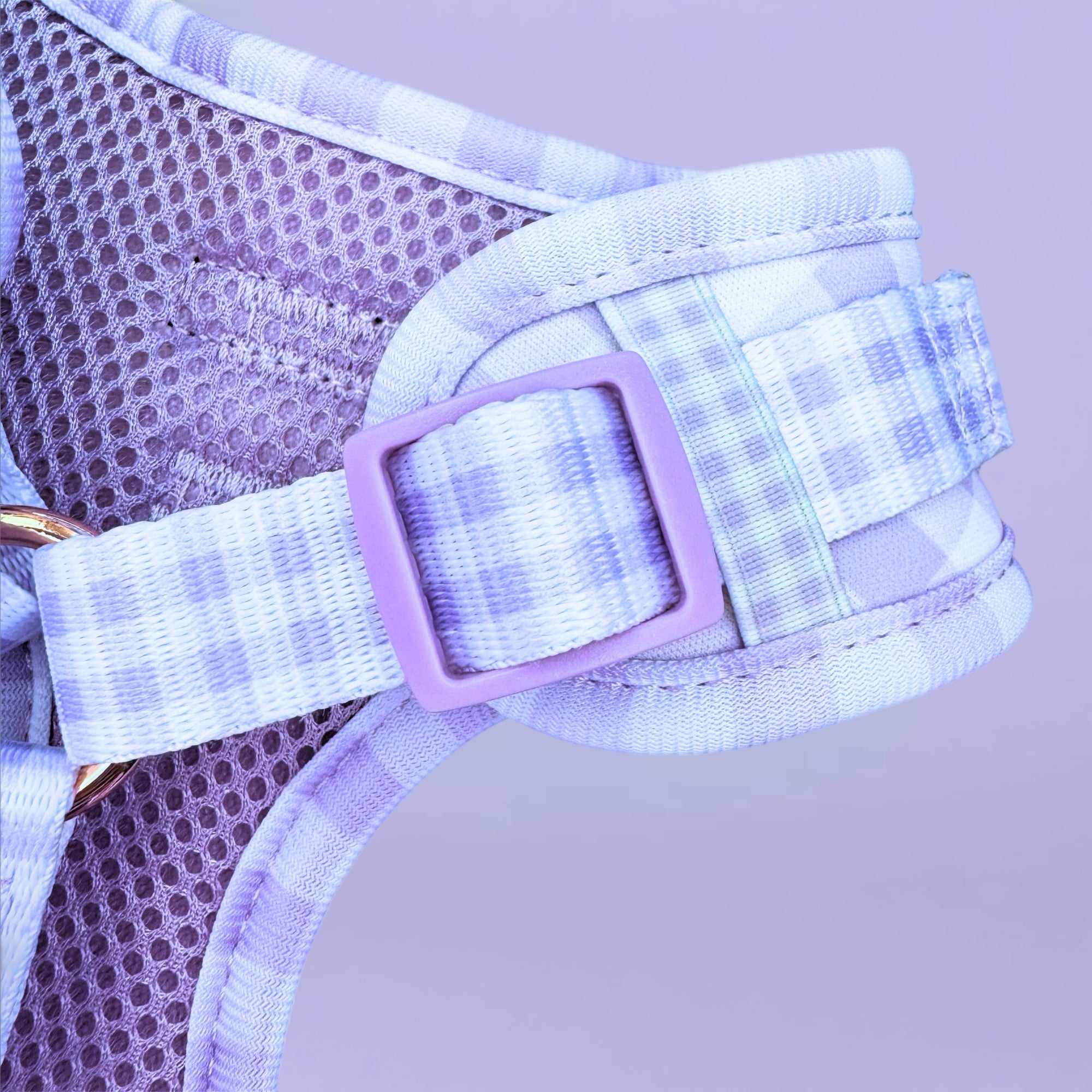 Purple Gingham - Personalised Adjustable Harness Trio