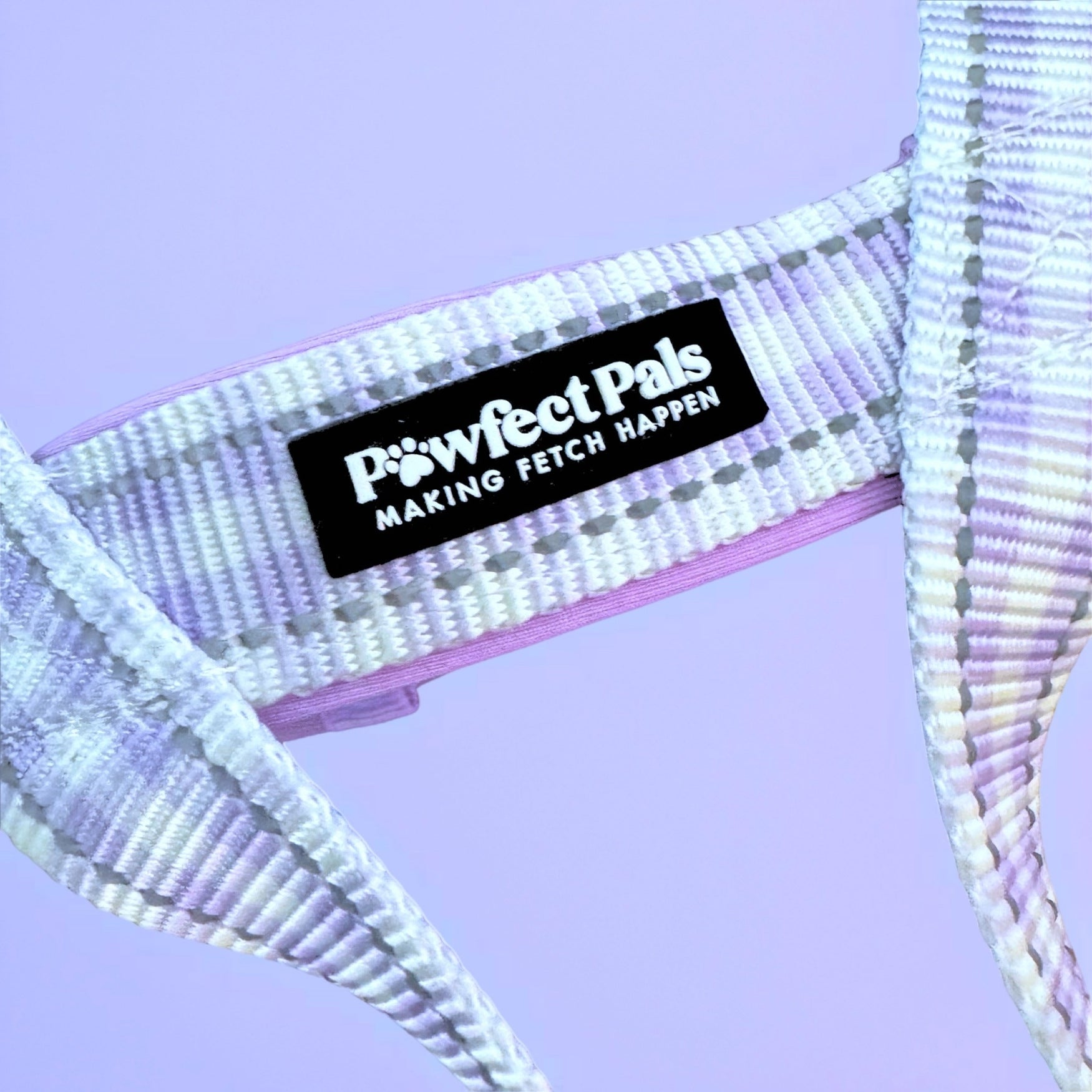 Pawfect Pals personalised strap dog harness with custom name option in colourful printed design