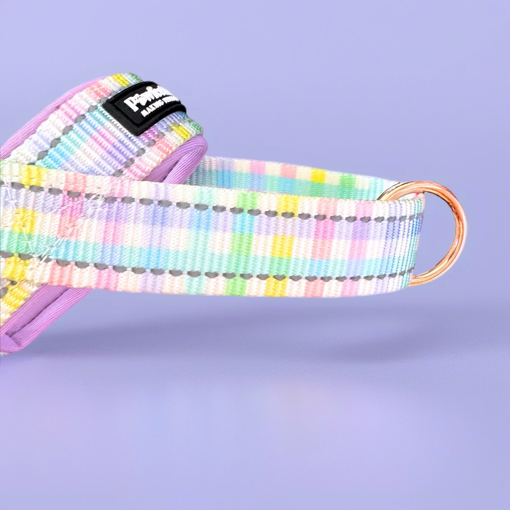 Pawfect Pals personalised strap dog harness with custom name option in colourful printed design