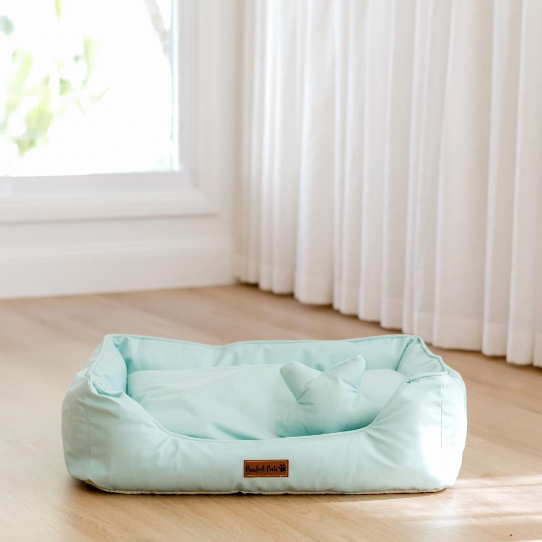 Sage Whispers - Snuggle Bud dog bed.