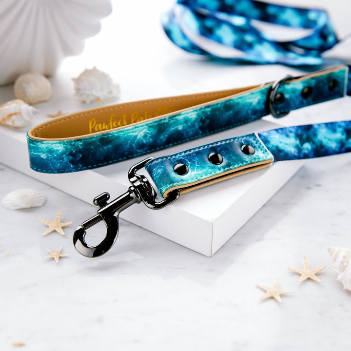 Vegan leather dog lead in the Shell Yeah Walkies Pack.