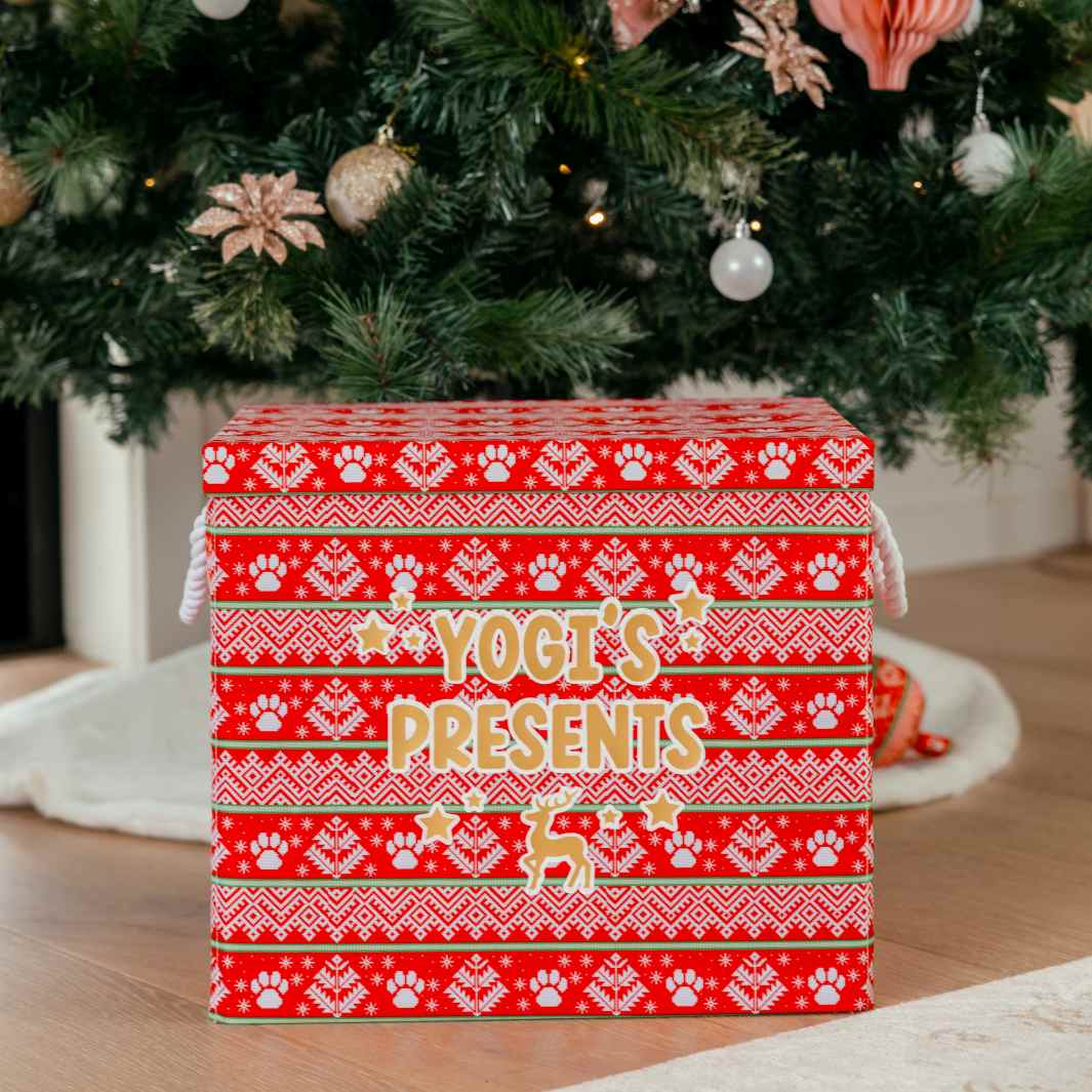 Sleigh-In It gift box with saying "(Name)'s Presents".