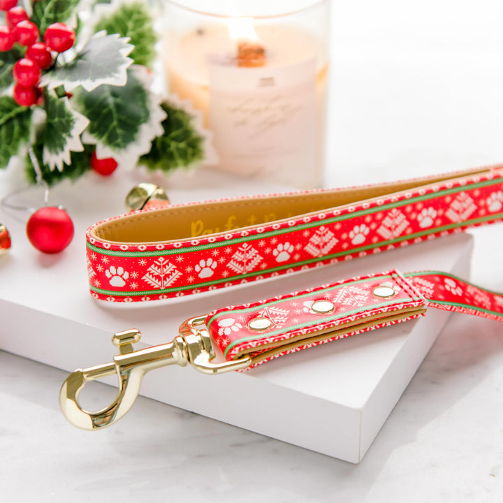 Vegan leather lead in the Sleigh-In It Walkies Pack.