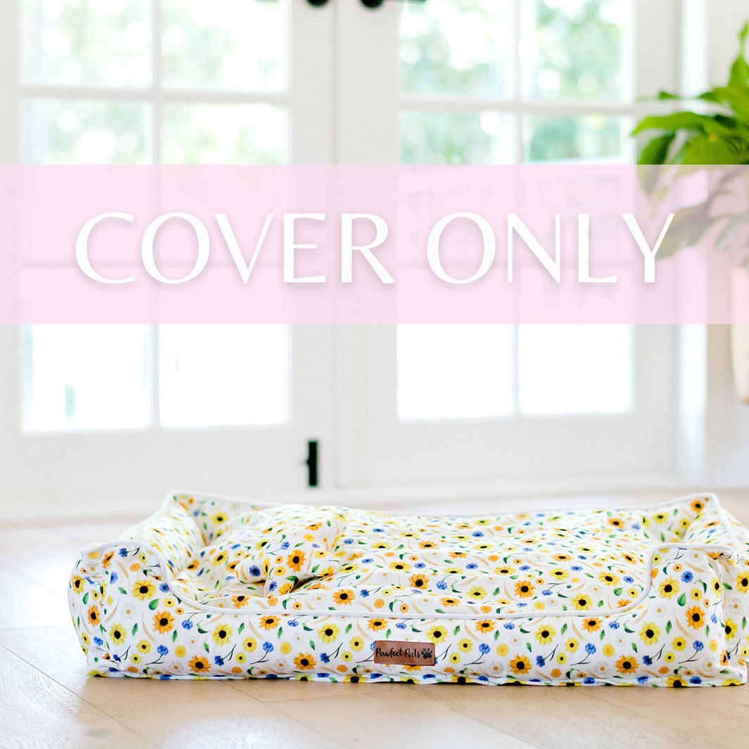 Sunshine on my Mind Snuggle Bud dog bed cover.