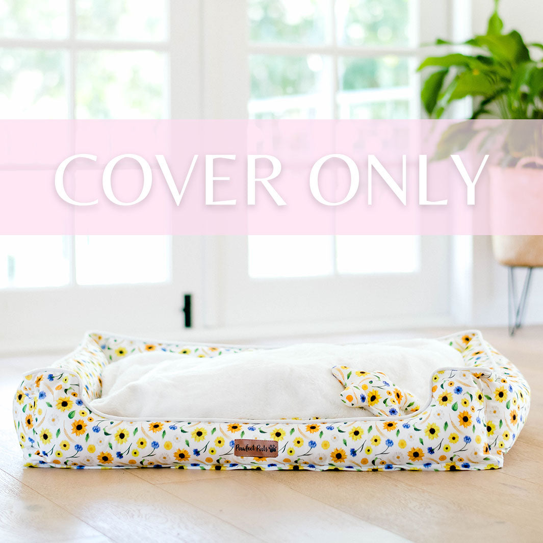 Sunshine on my Mind Snuggle Bud dog bed cover.