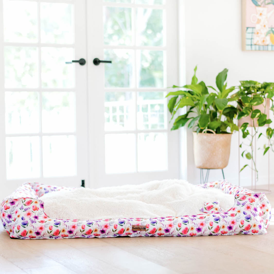 Think Pretty Thoughts - Bouquet XXL dog bed for humans.