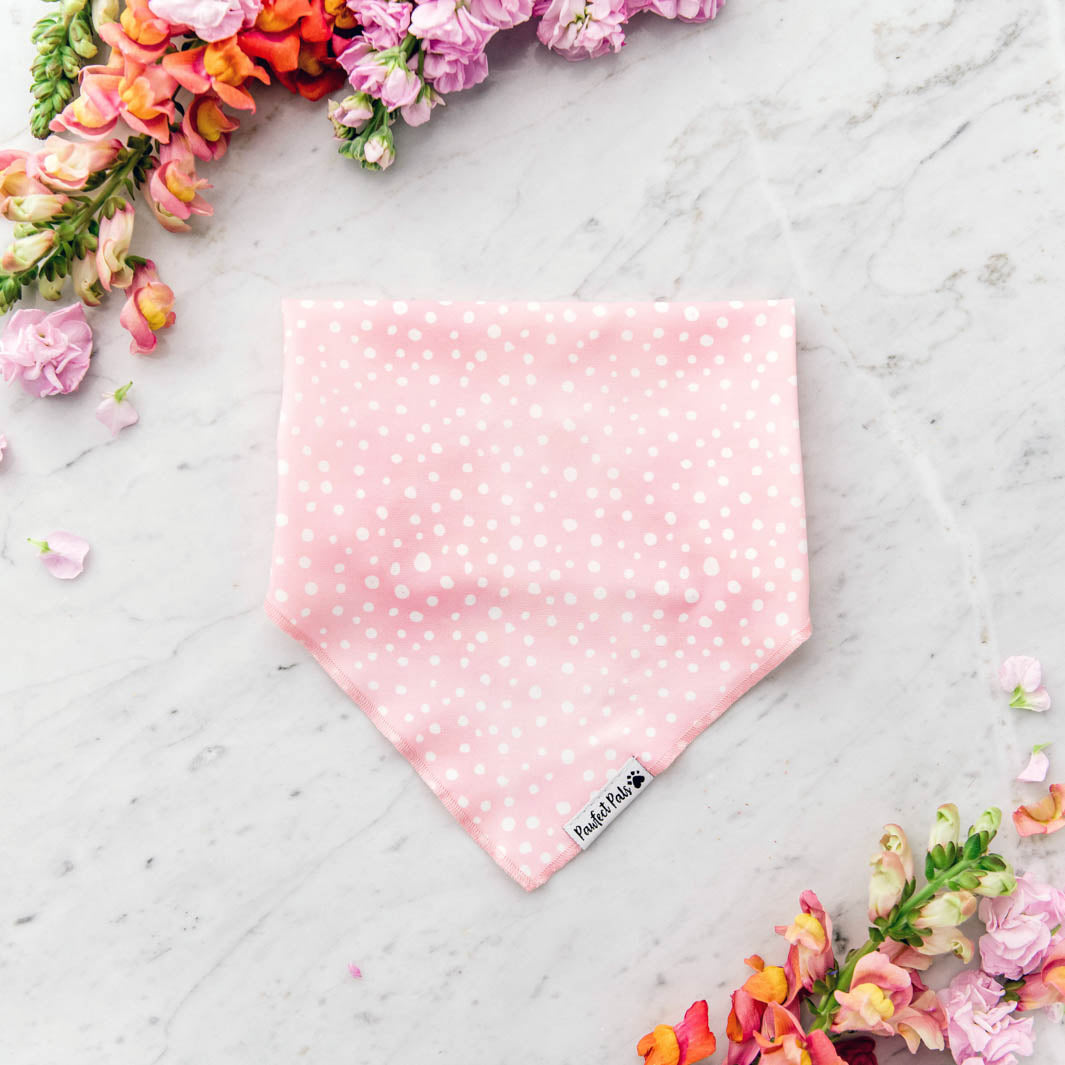 Think Pretty Thoughts - Pink Dots cotton bandana.