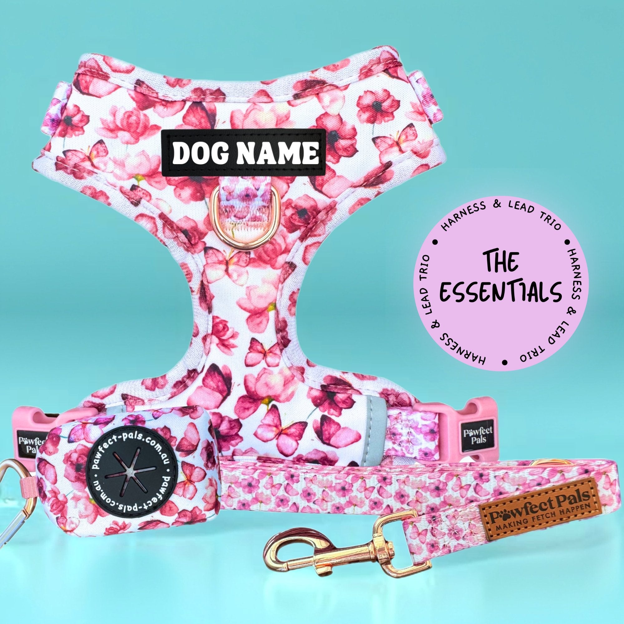You Give me Butterflies - Personalised Adjustable Harness Trio