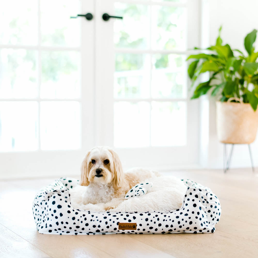 Zoomies - Terrazzo snuggle bud dog bed in small.