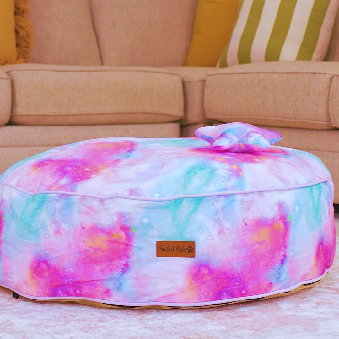 Dreamy Days cuddle bud dog bed in large.