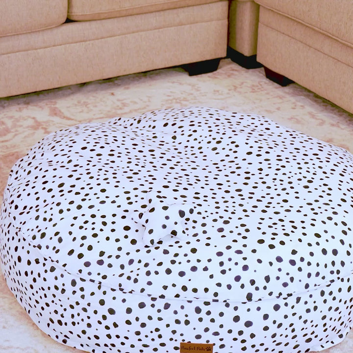 Zoomies - Terrazzo cuddle bud dog bed.