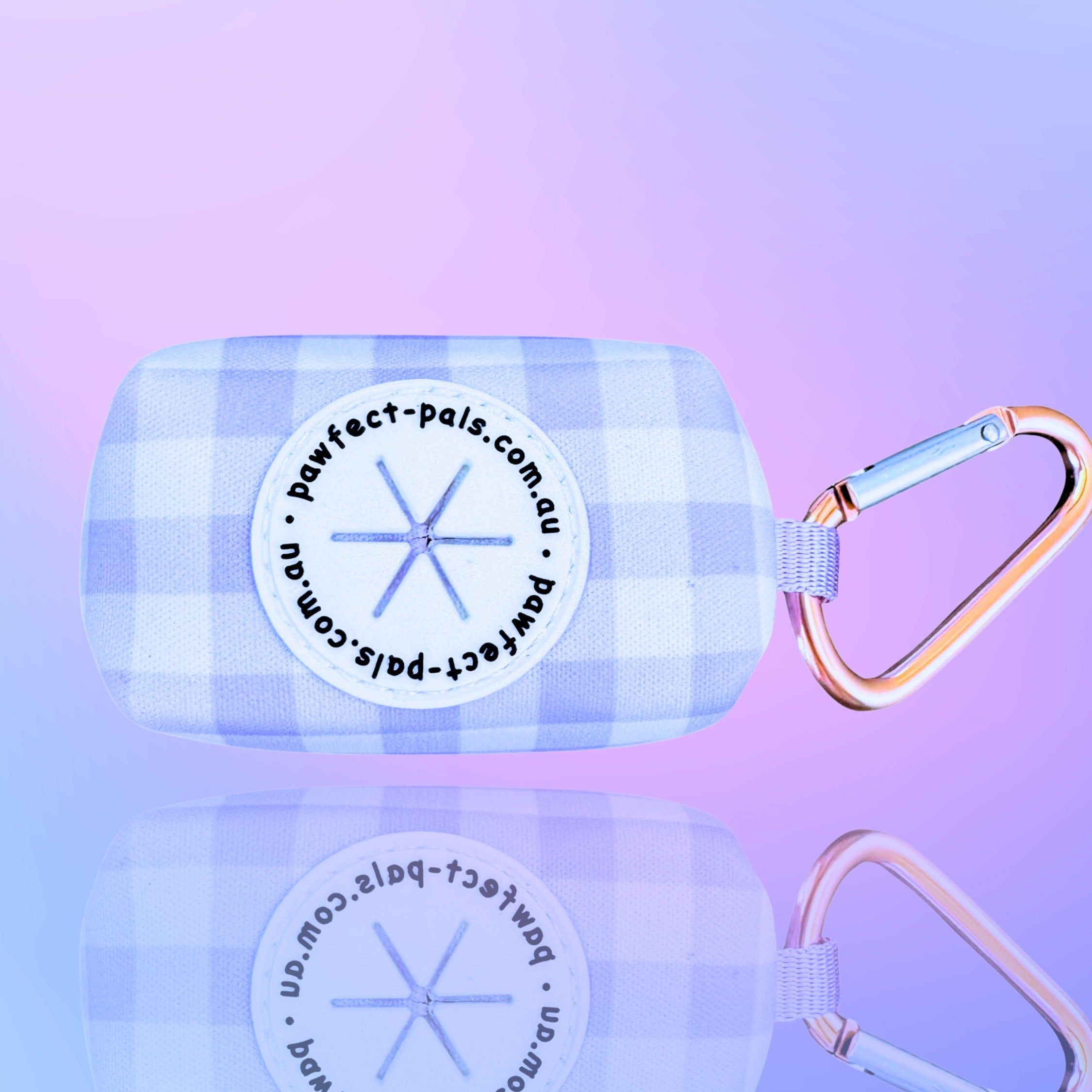 Purple Gingham - Personalised Adjustable Harness Trio