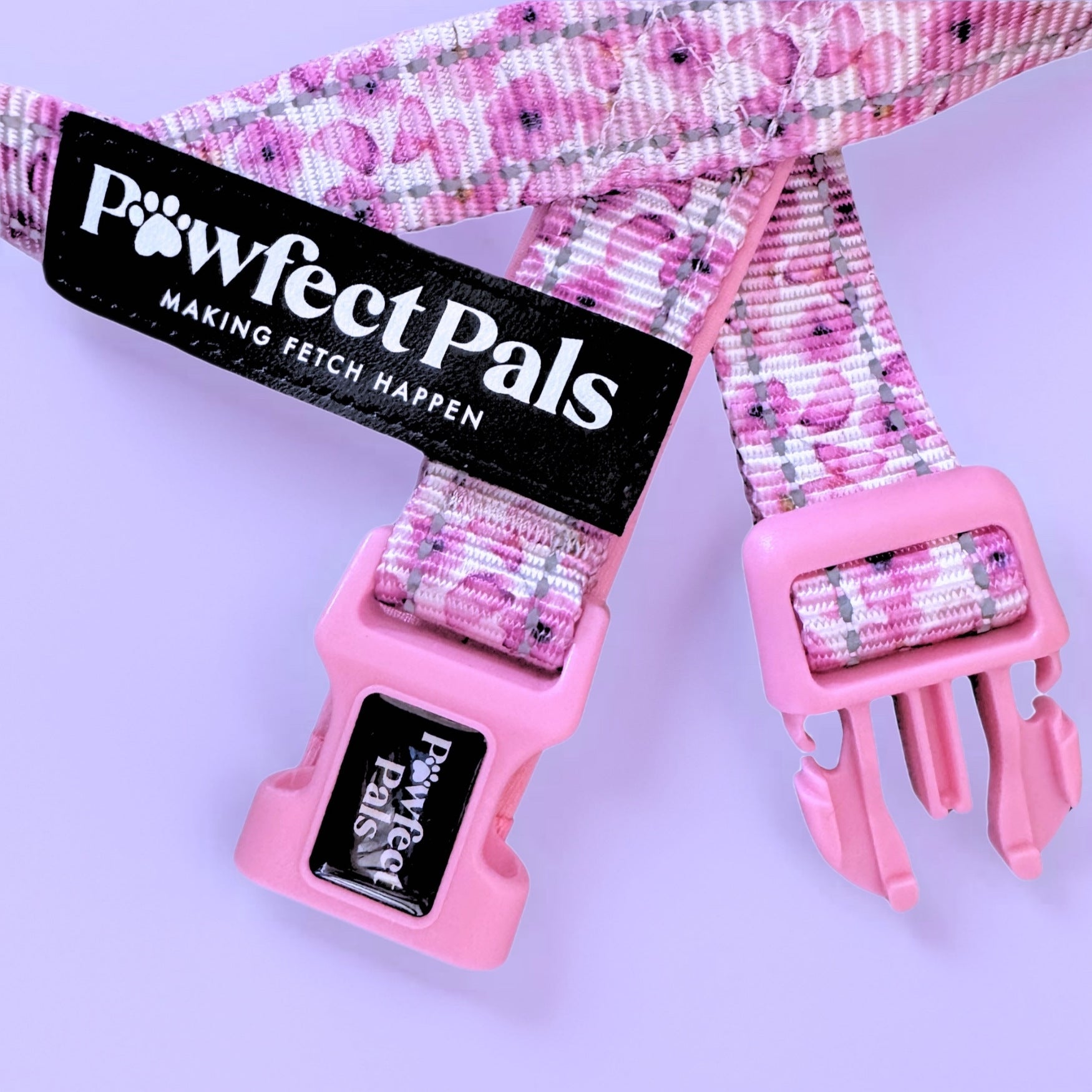 Pawfect Pals personalised strap dog harness with custom name option in colourful printed design