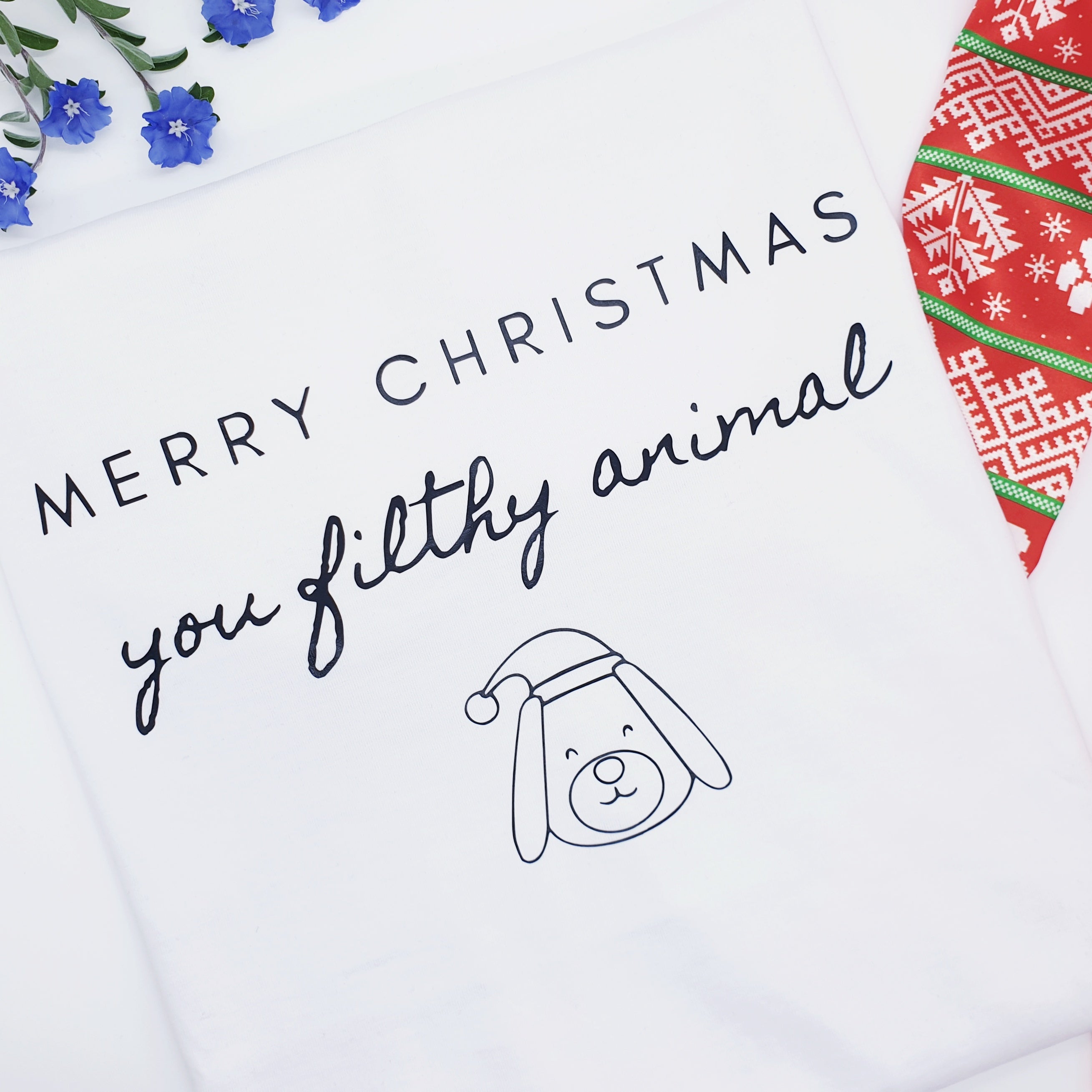 Merry Christmas, You Filthy Animal - Christmas T-Shirt | Pawfect Pals