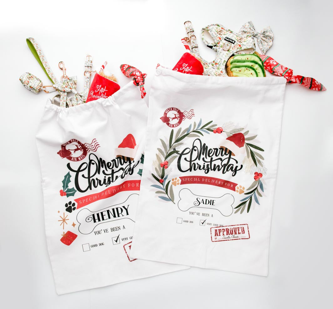 Pawfect Pals customisable Santa Sack.