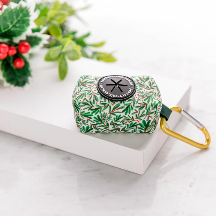 Deck the Paws - Mistletoe deja poo waste bag holder.