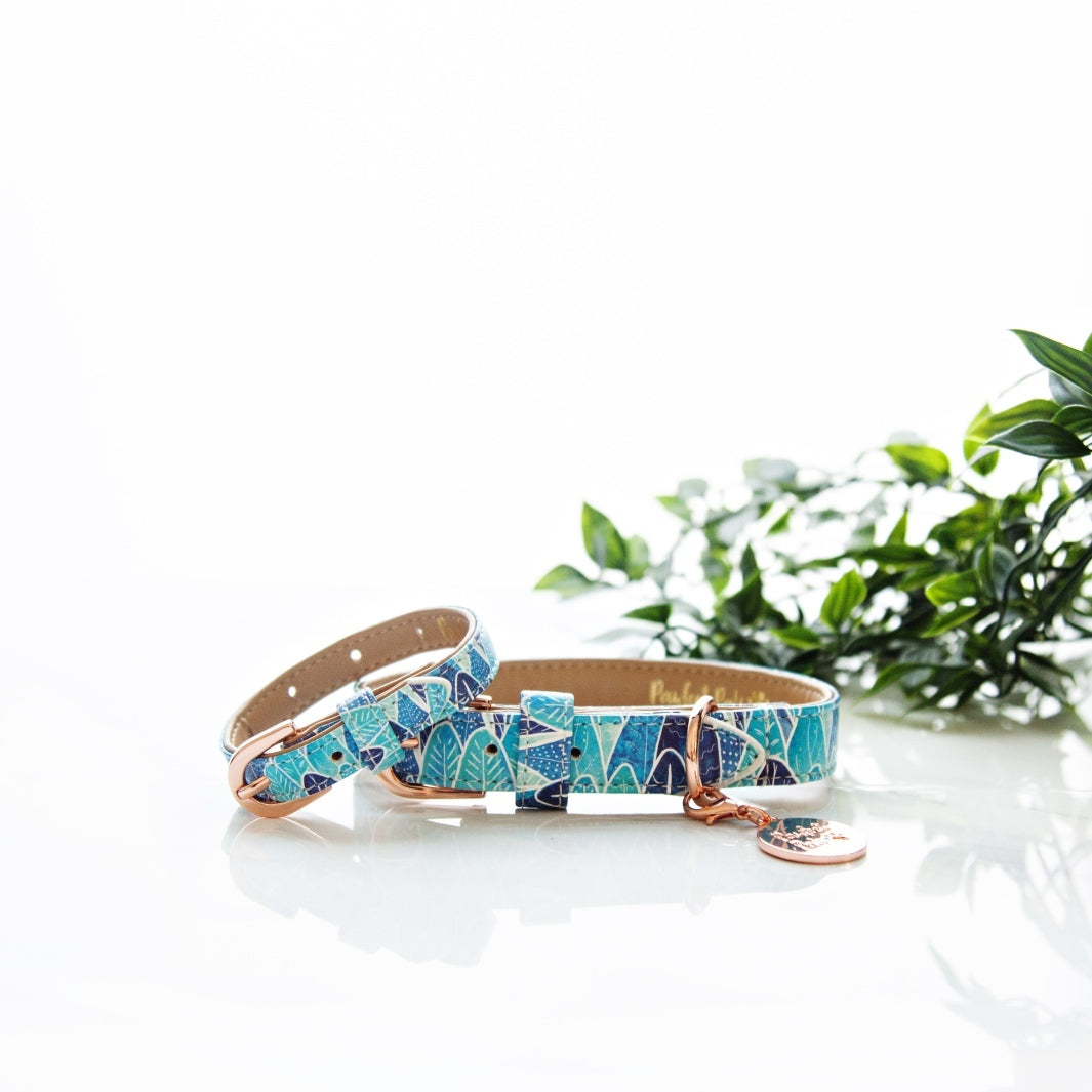 Don't Stop Be-Leaf-ing - Forests collar with matching bracelet.