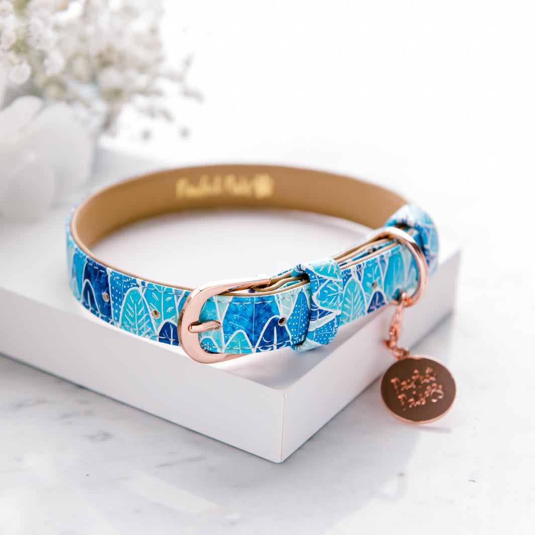 Don't Stop Be-Leaf-ing - Forests vegan leather dog collar.