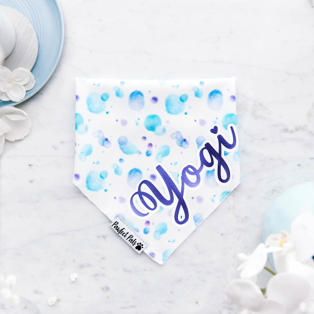 Don't Stop Be-Leaf-ing - Bubbles personalised cotton bandana.