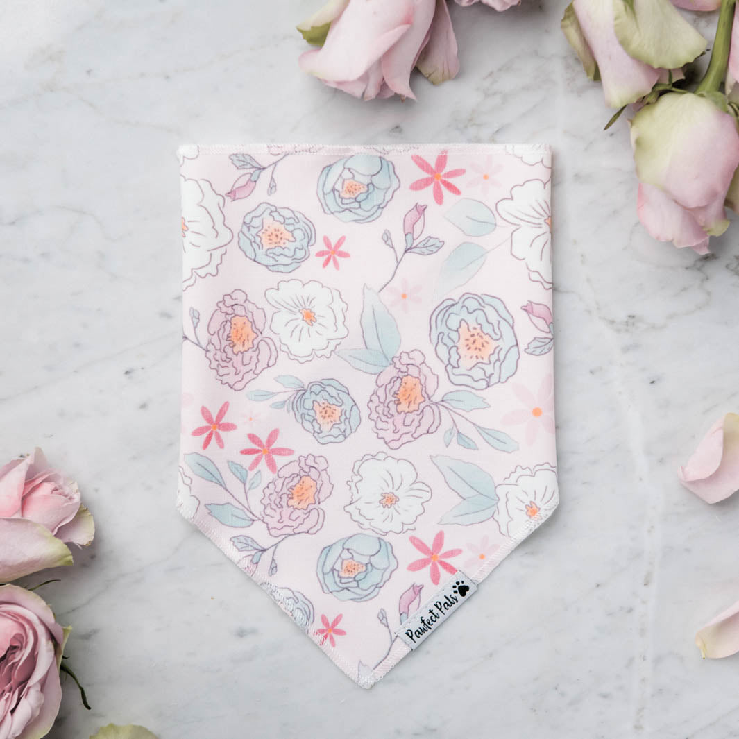 Precious Petal - Pastels cotton bandana.