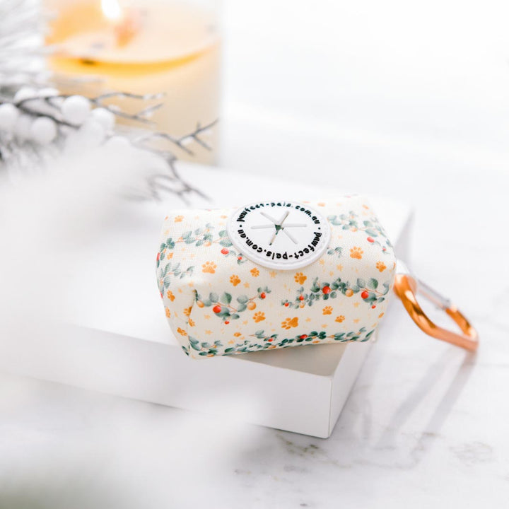 Christmas Wishes & Puppy Kisses - Paws & Stars Deja Poo waste bag holder.