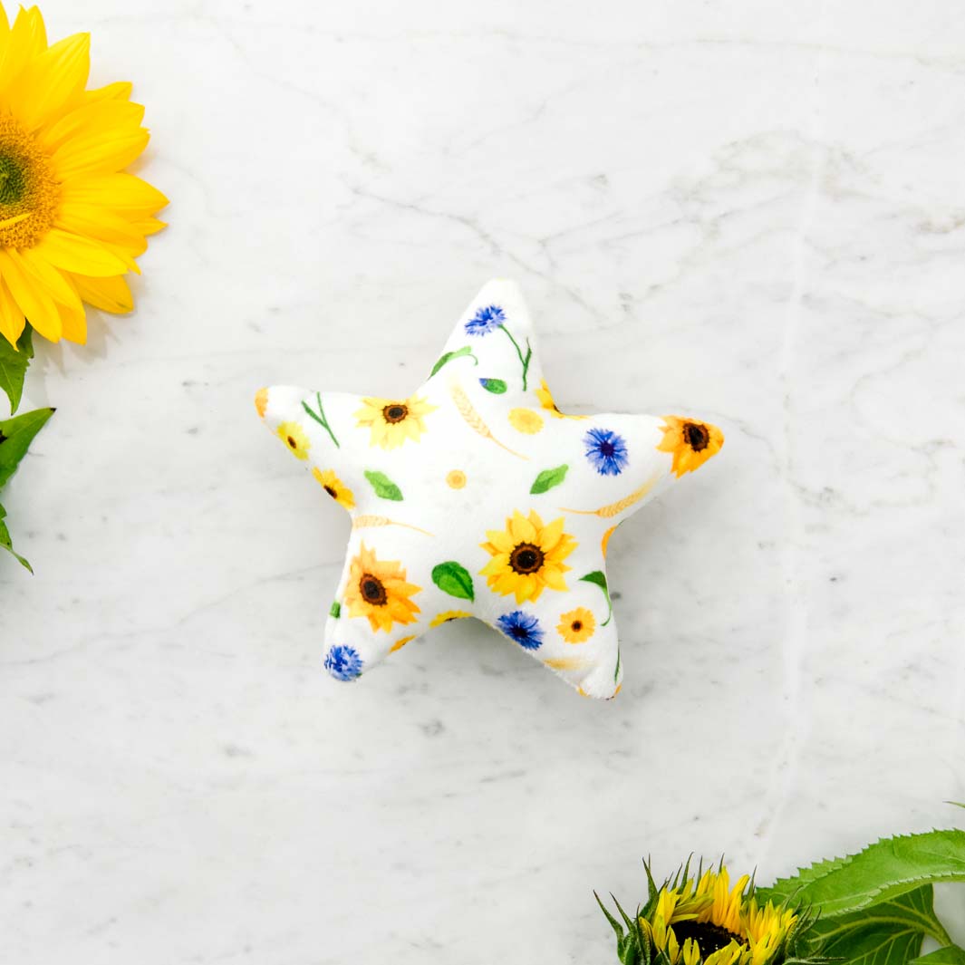 Free Sunshine on my Mind toy with each dog bed cover.