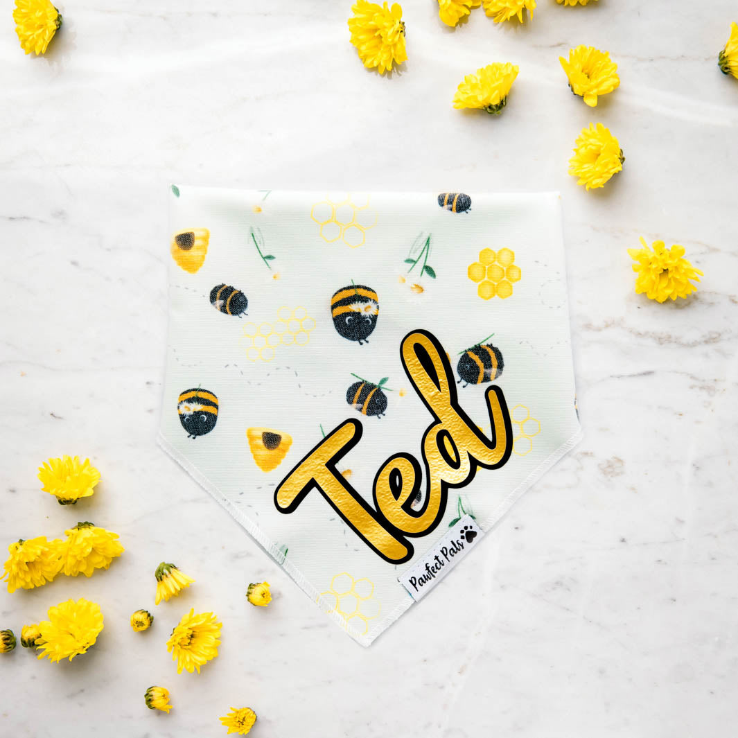 Sweet Like Honey - Honey Bees personalised cotton bandana.