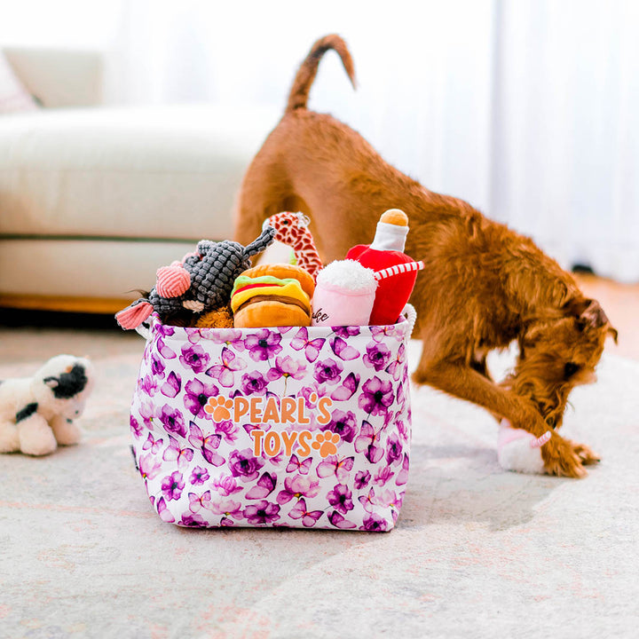 You Give me Butterflies personalised toy box.